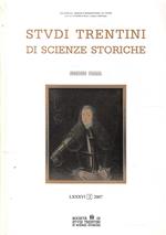 Studi Trentini Di Scienze Storiche - Sezione Prima Lxxxvi/2007
