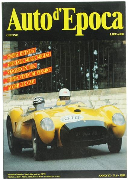 Auto D'Epoca. Anno Vi - copertina