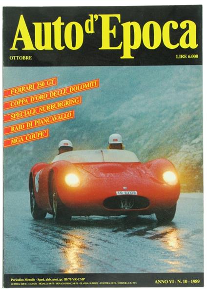 Auto D'Epoca. Anno Vi - copertina