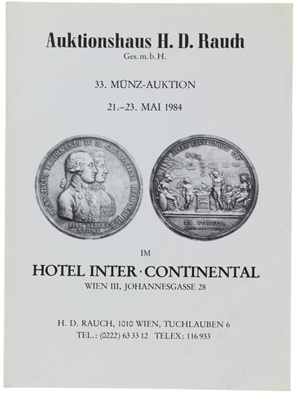 33. Munz-Auktion 21-23 Mai 1984 - copertina