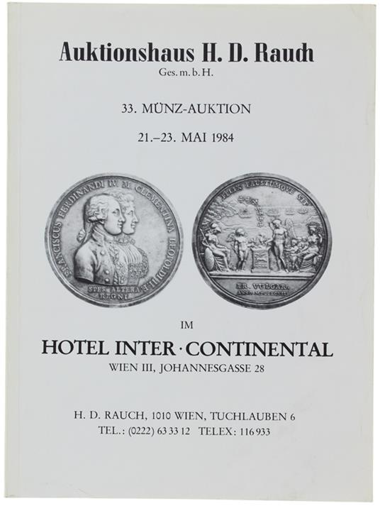 33. Munz-Auktion 21-23 Mai 1984 - copertina