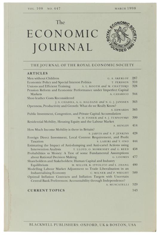 The Economic Journal - copertina