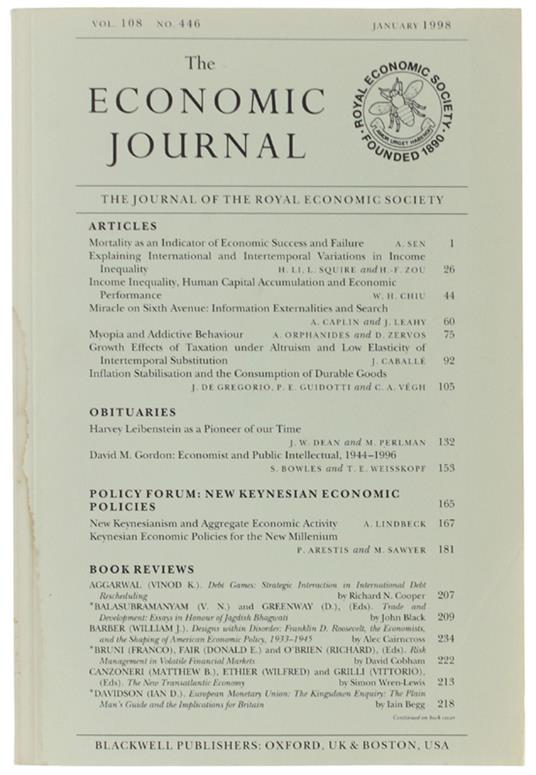 The Economic Journal - copertina