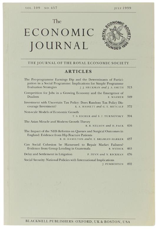 The Economic Journal - copertina