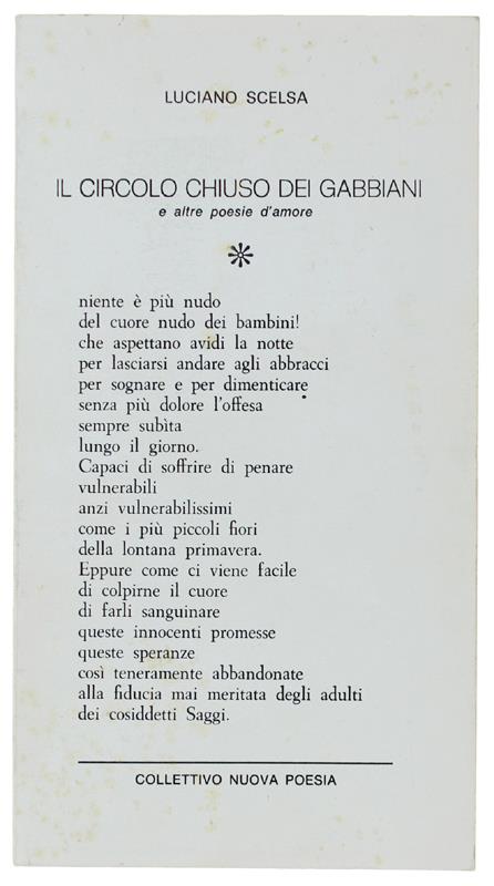 Il Circolo Chiuso Dei Gabbiani E Altre Poesie D'Amore