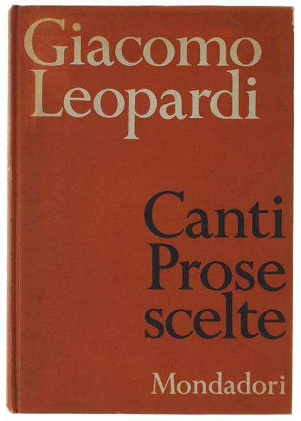Canti - Giacomo Leopardi - copertina
