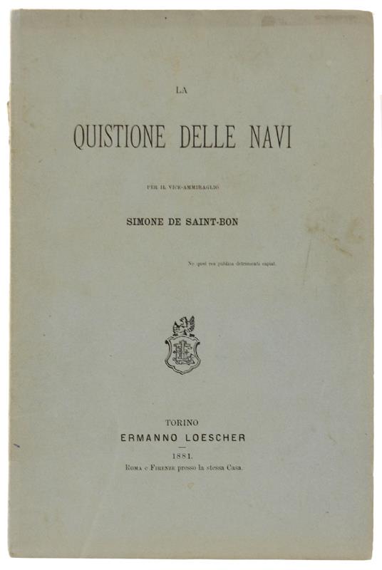 La Quistione Delle Navi - copertina