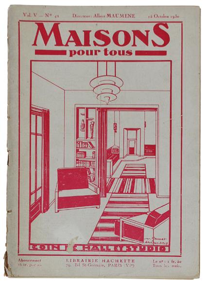 Maisons Pour Tous. Vol. V N. 41 / 1930 (Edizione Francese) - copertina