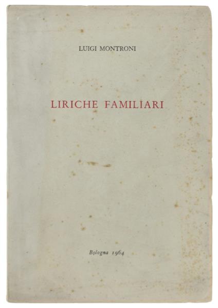 Liriche Familiari - copertina