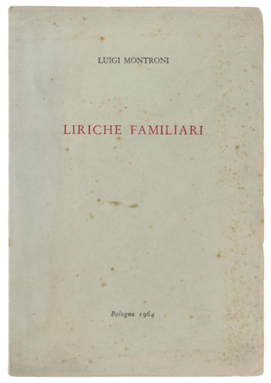 Liriche Familiari - copertina