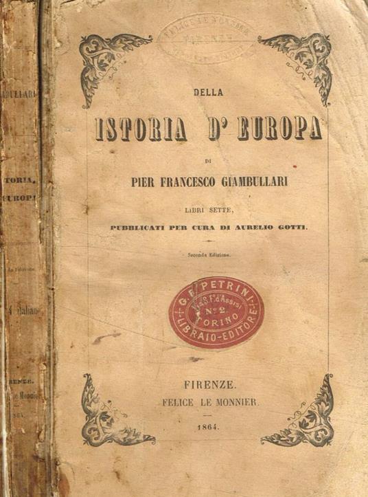 Della istoria d'europa - copertina