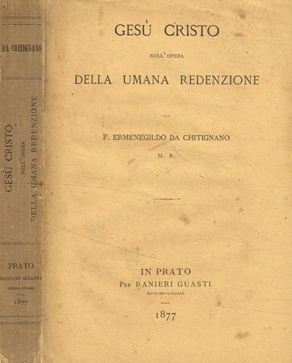 Gesù Cristo nell'opera della umana redenzione - copertina