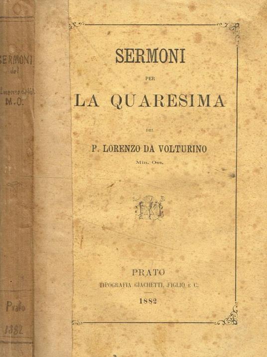 Sermoni per la quaresima - copertina