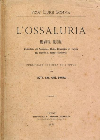 L' Ossaluria - Luigi Somma - copertina