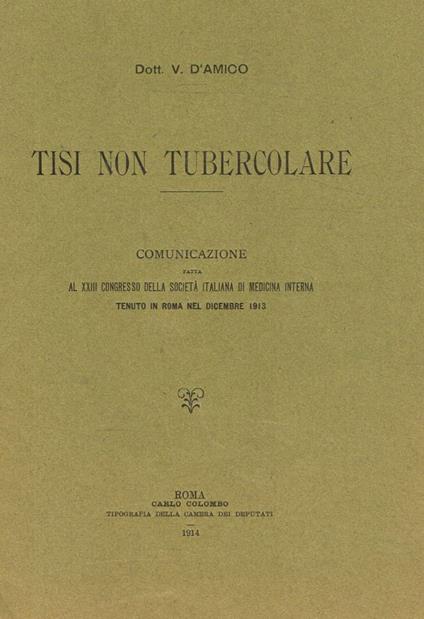 Tisi non tubercolare - copertina