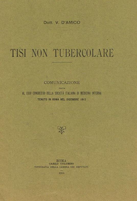 Tisi non tubercolare - copertina