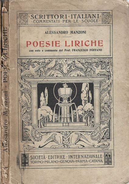 Poesie Liriche - Alessandro Manzoni - copertina