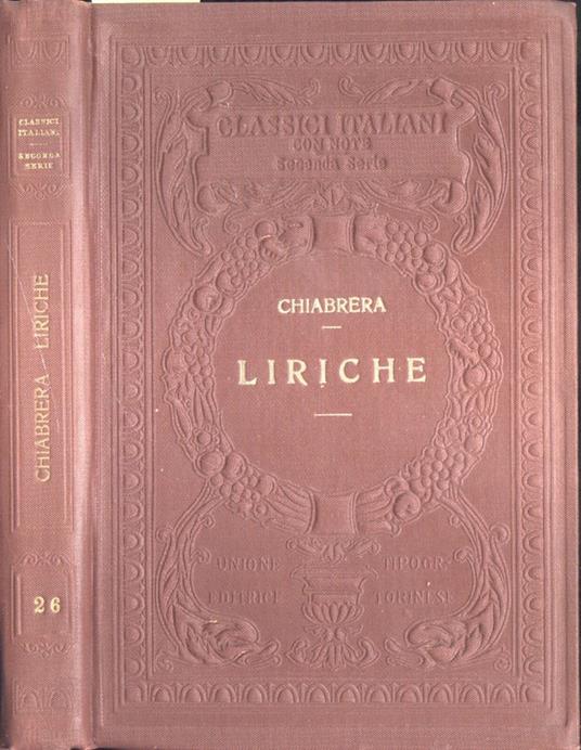 Liriche - Gabriello Chiabrera - copertina