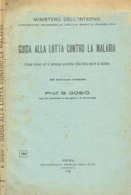 Guida alla lotta contro la malaria - copertina