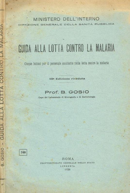 Guida alla lotta contro la malaria - copertina