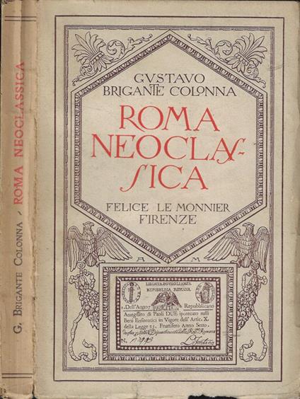 Roma neoclassica - Gustavo Brigante Colonna - copertina