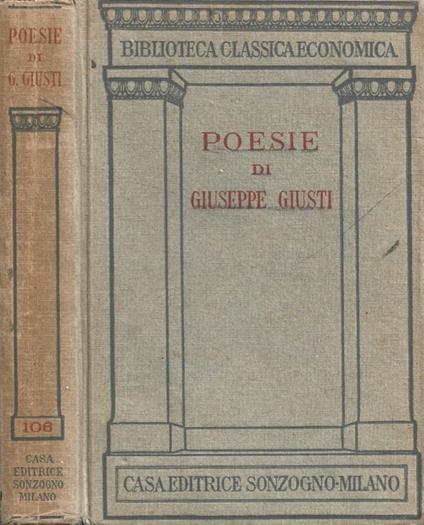 Poesie - Giuseppe Giusti - copertina