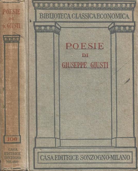 Poesie - Giuseppe Giusti - copertina