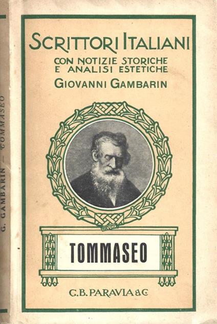Niccolò Tommaseo ( 1802 - 1874 ) - Giovanni Gamberini - copertina