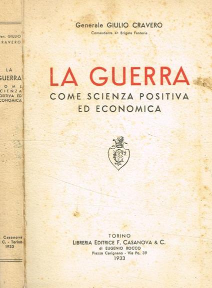 La guerra come scienza positiva ed economica - copertina