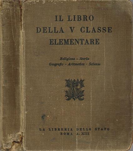 Il libro della V Classe elementare - copertina