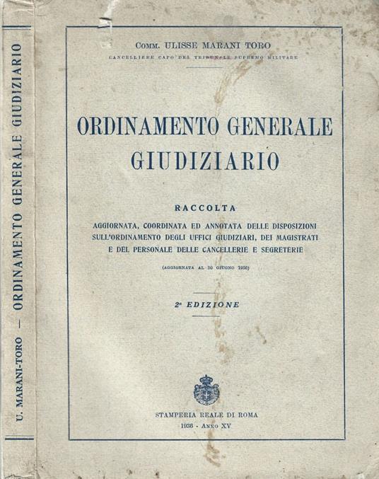 Ordinamento generale giudiziario - copertina