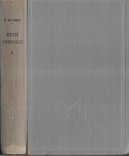 Trattato elementare di diritto commerciale Vol. I - copertina