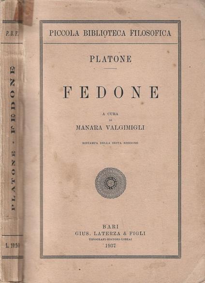 Fedone - Platone - copertina
