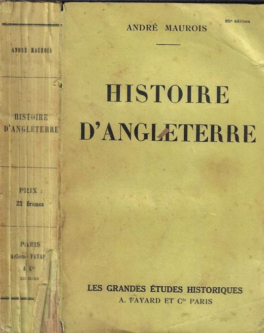 Histoire d'Angleterre - André Maurois - copertina