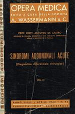 Opera medica edita a cura della società A.Wassermann & C. Sidromi addominali acute vol.III