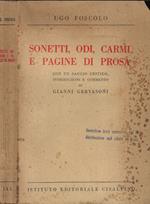 Sonetti, odi, carmi e pagine di prosa