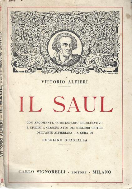 Il Saul - Vittorio Alfieri - copertina