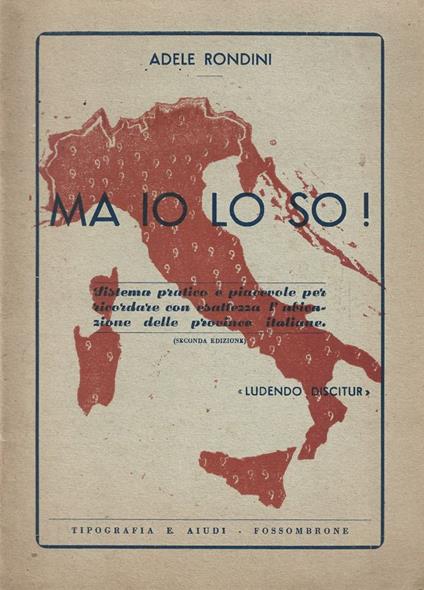 Ma io lo so! - Adele Ronzini - copertina