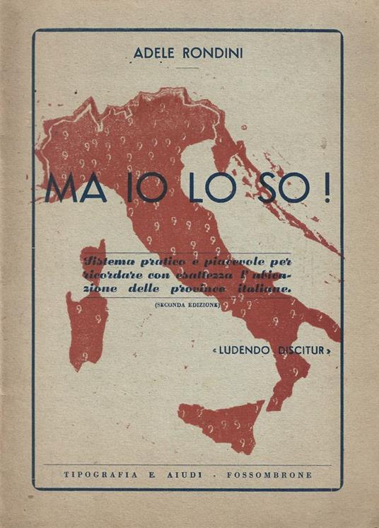 Ma io lo so! - Adele Ronzini - copertina