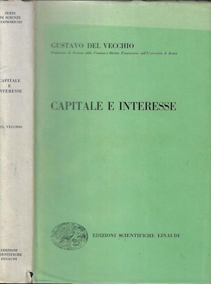 Capitale e interesse - Gustavo Del Vecchio - copertina