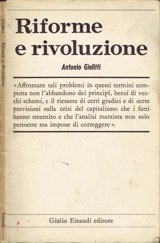 Riforme e rivoluzione - Antonio Giolitti - copertina