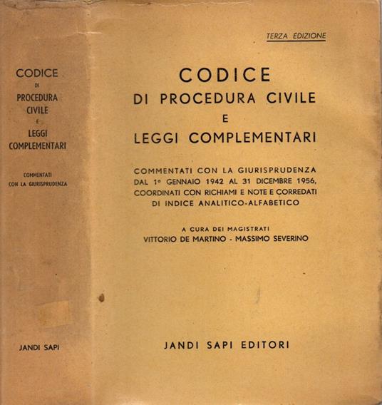 Codice di procedura civile e leggi complementari - copertina