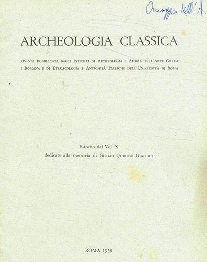 Archeologia classica - Giovanni Colonna - copertina