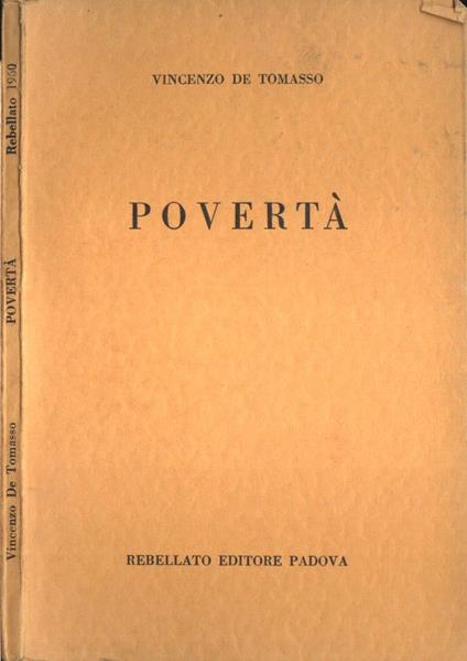Povertà - Vincenzo De Tomasso - copertina