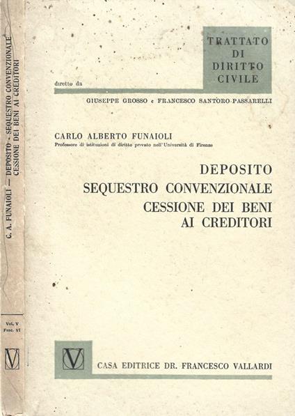 Deposito sequestro convenzionale cessione dei beni ai creditori - C. Alberto Funaioli - copertina