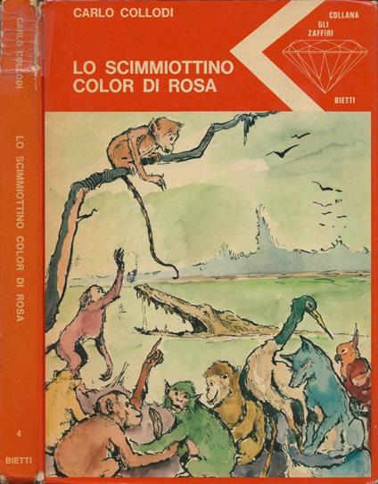 Lo scimmiottino color di rosa - Carlo Collodi - copertina