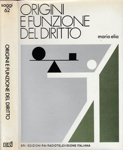 Origini e funzione del diritto - Mario Elia - copertina