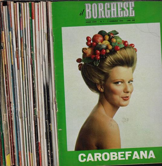 Il Borghese dal n. 1 al n. 26 (incompleta) anno 1973 - copertina