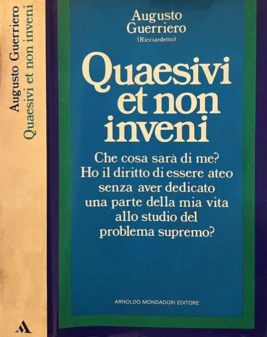 Quaesivi et non inveni - Augusto Guerriero - copertina