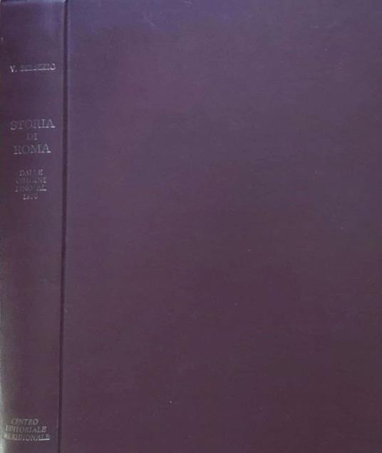 Storia di Roma - Vittorio Bersezio - copertina